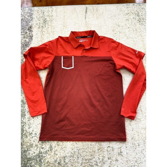Boys Nike Golf Long Sleeve Dri Fit Red Shirt  - Size XL - Collared - Picture 1 of 7